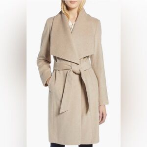 Wool Blend Wrap Coat